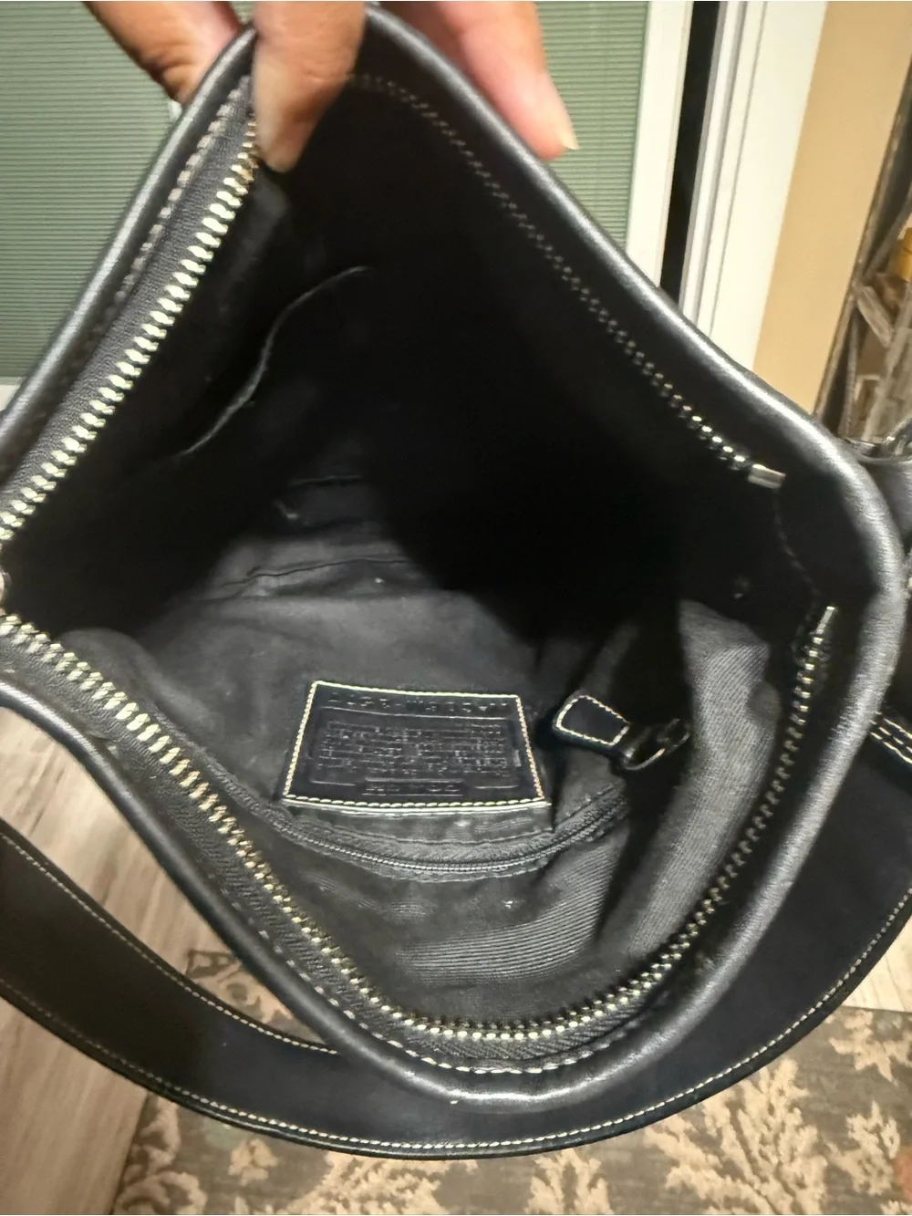 Coach Black Signature Canvas Shoulder Bag